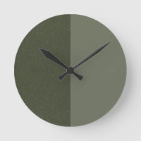 Two-Tone Moss Green Designer Wall Clock – Custom