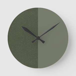 Two-Tone Moss Green Designer Wall Clock – Custom