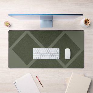 Two-Tone Moss Green Diamond Desk Mat – Customise