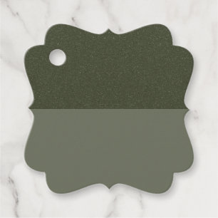 Two-Tone Moss Green Favour Tags – Customisable
