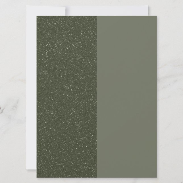 Two-Tone Moss Green Flat Holiday Card – Customise (Front)