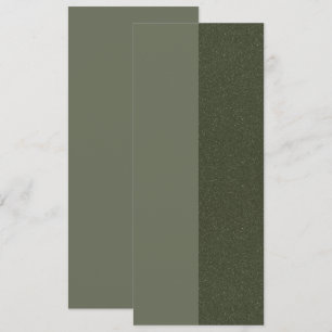 Two-Tone Moss Green Flat Menu Card – Customisable