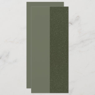 Two-Tone Moss Green Flat Menu Card – Customizable