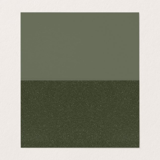 Two-Tone Moss Green Folded Card – Customisable (Outside Unfolded)
