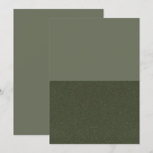 Two-Tone Moss Green Glitter Flat Advice Card