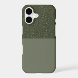 Two-Tone Moss Green Glitter & Matte iPhone Case