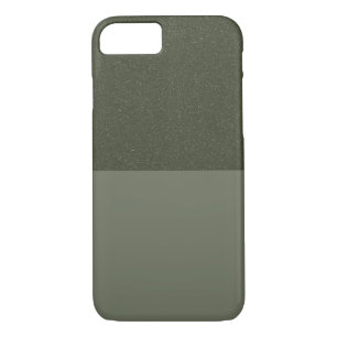 Two-Tone Moss Green Glitter & Matte iPhone Case