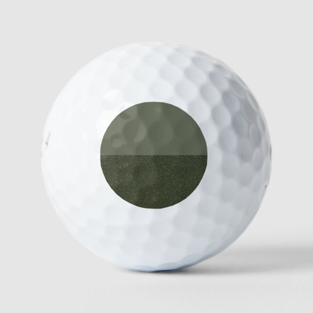 Two-Tone Moss Green Golf Balls – Customisable (Front)