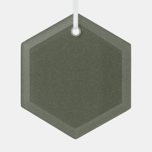 Two-Tone Moss Green Hex Ornament – Customisable