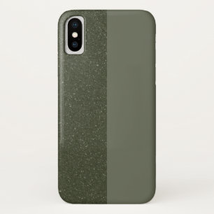 Two-Tone Moss Green iPhone X Case – Customisable
