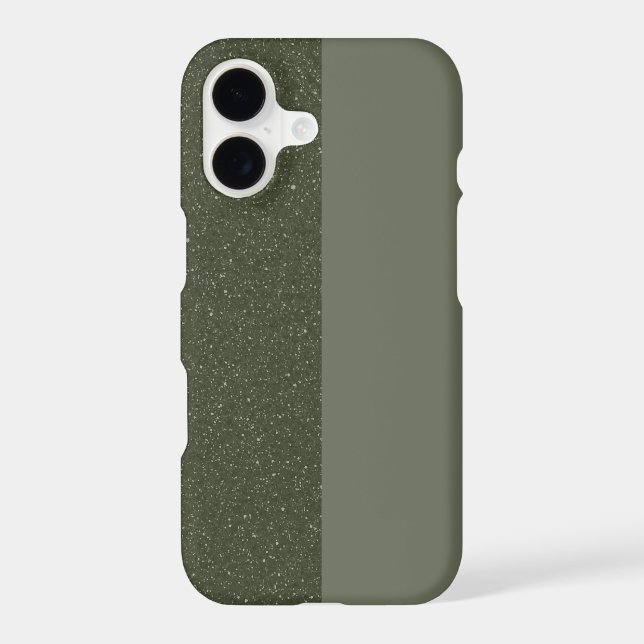 Two-Tone Moss Green iPhone X Case – Customisable (Back)
