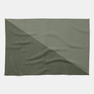Two-Tone Moss Green Kitchen Towel