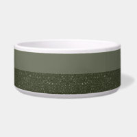 Two-Tone Moss Green Pet Bowl – Customisable