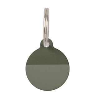 Two-Tone Moss Green Round Pet Tag – Customisable
