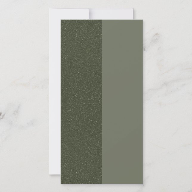 Two-Tone Moss Green Save The Date – Customisable (Front)
