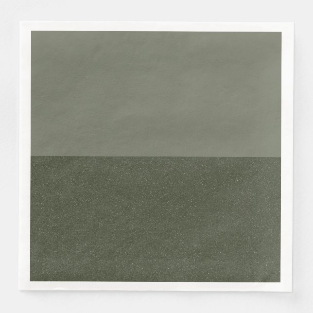 Two-Tone Moss Green Textured Napkin – Customisable (Front)