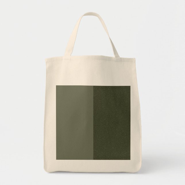 Two-Tone Moss Green Textured Tote Bag – Customise (Front)