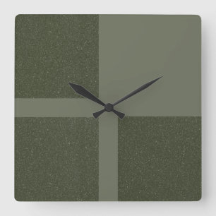 Two-Tone Moss Green Wall Clock