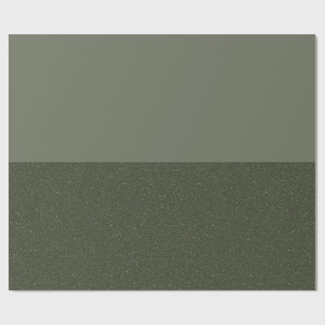 Two-Tone Moss Green Wrapping Paper – Customisable (Flat)