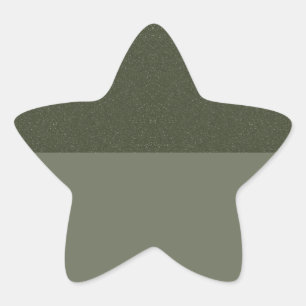 Two-Tone Moss Star Sticker – Customizable