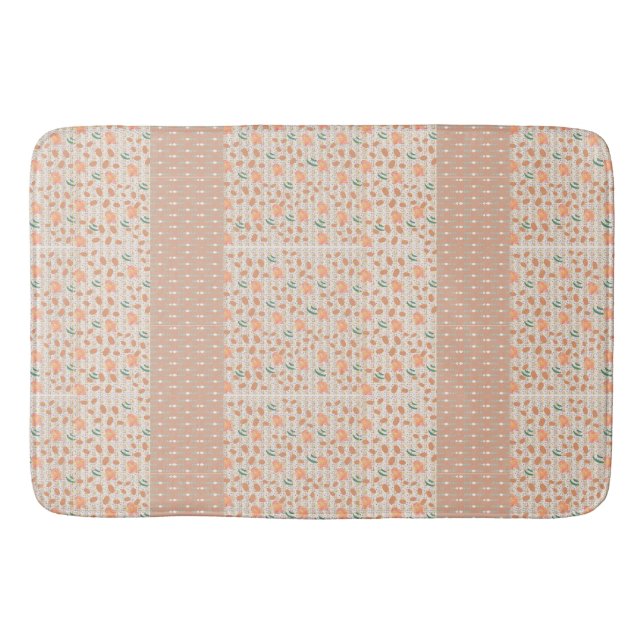 Two Tone Motif Caramel Beads  Bath Mat (Front)