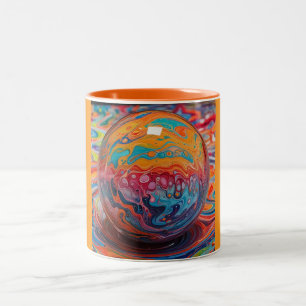 Two Tone Mug, 11oz (Marble-18) Two-Tone Coffee Mug