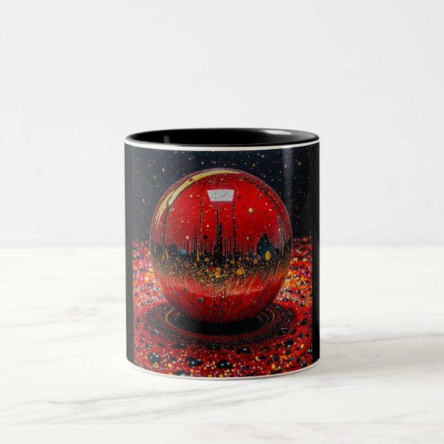 Two Tone Mug, 11oz (Marble-19) Two-Tone Coffee Mug (Center)