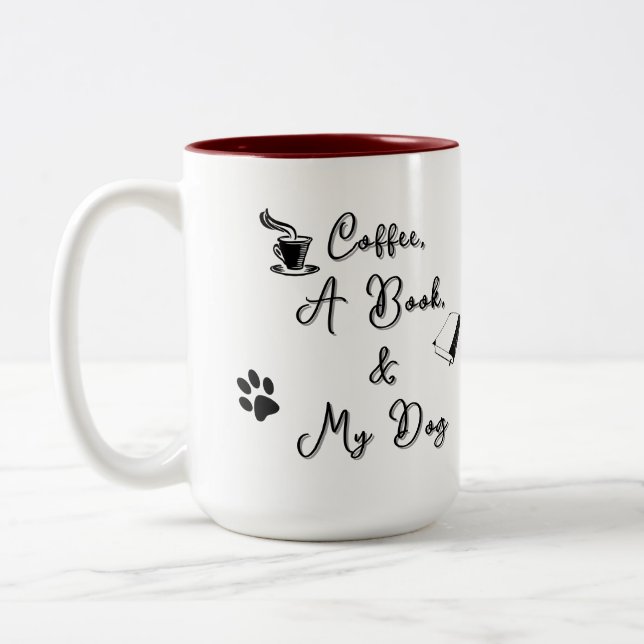 Two-tone Mug 15 oz (burgundy) (Left)