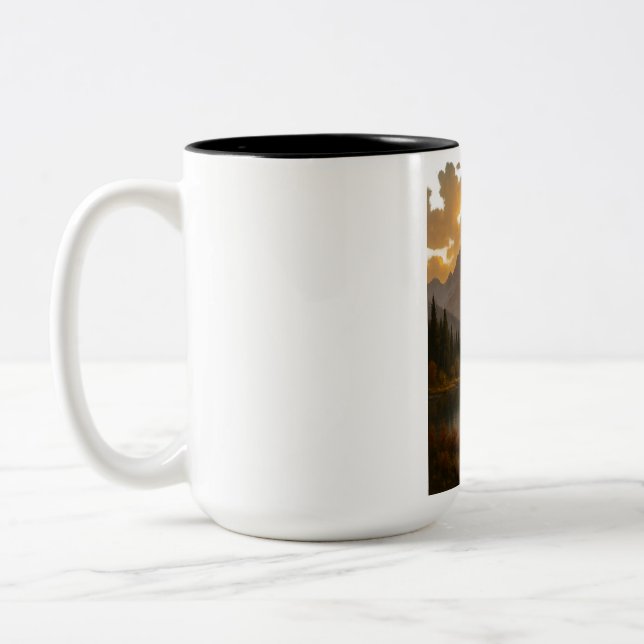 Two-Tone Mug, 15 oz Coffee Mug (Left)
