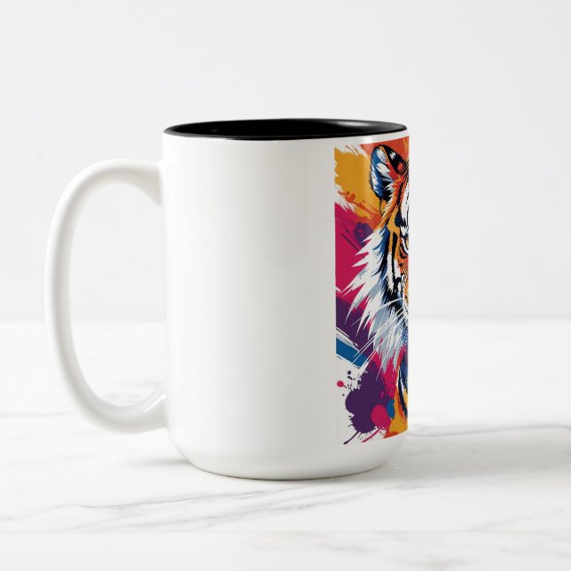 Two-Tone Mug, 15 oz Coffee Mug (Left)