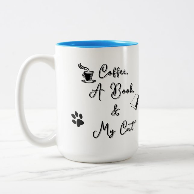 Two-tone Mug 15 oz (sky blue) (Left)