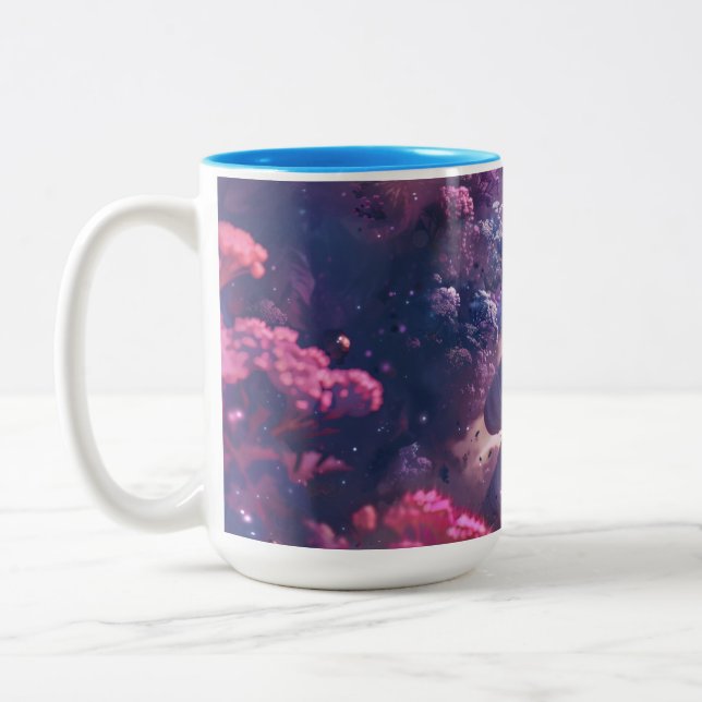 Two-Tone Mug, 15 oz Space Exploration Coffee Mug (Left)