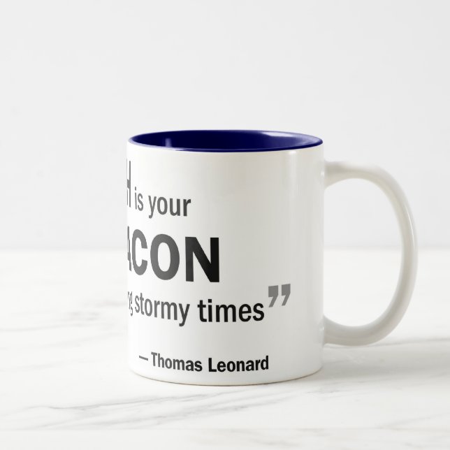 Two-tone mug - 'A coach is your beacon...' (Right)