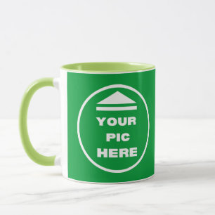 Two-Tone Mug - Add Your Image 11 oz White Lime