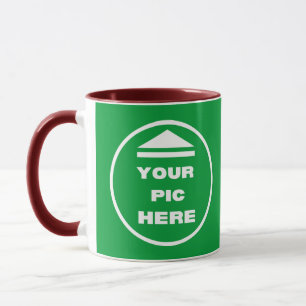 Two-Tone Mug - Add Your Image 11 oz White Maroon