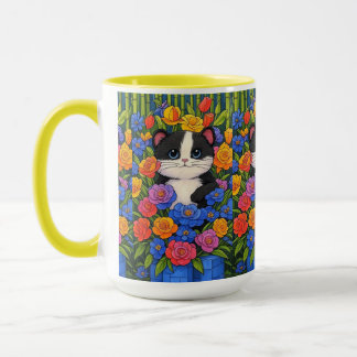 Two-Tone Mug, Floral Cups