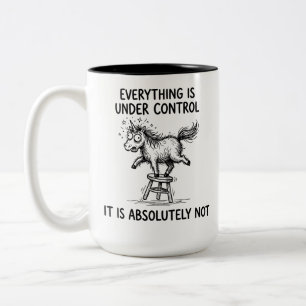 Two-Tone Mug Funny Sparkly Unicorn Quote
