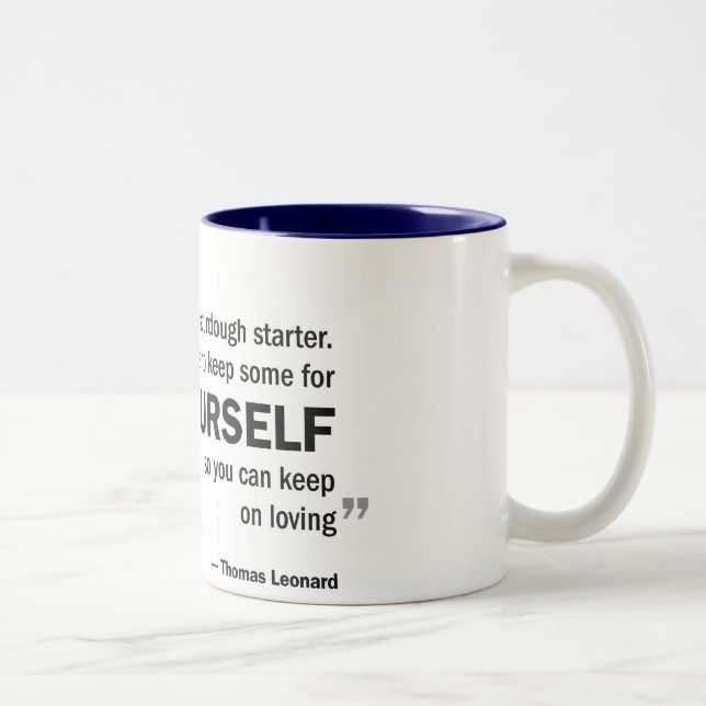 Two-tone mug - 'Love is like sourdough...' (Right)