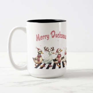 Two Tone Mug Merry Ducksmas