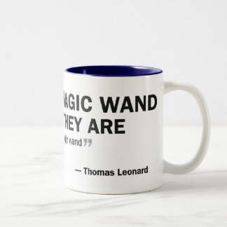 Two-tone mug - 'People who wait for a magic...'