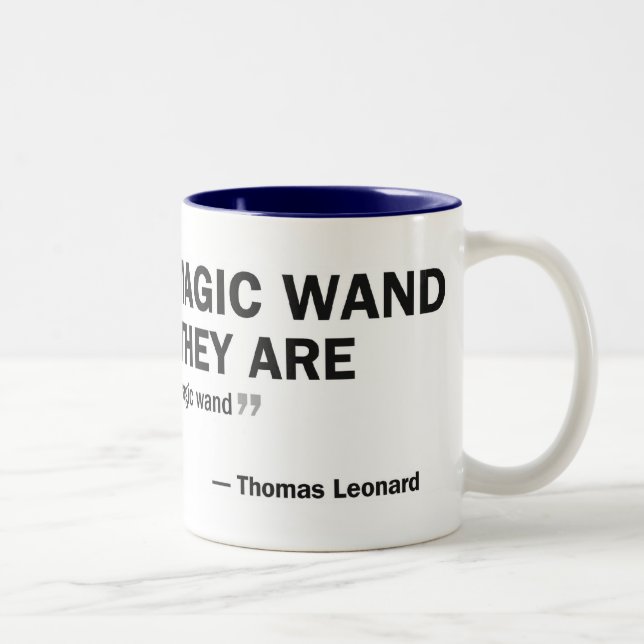 Two-tone mug - 'People who wait for a magic...' (Right)