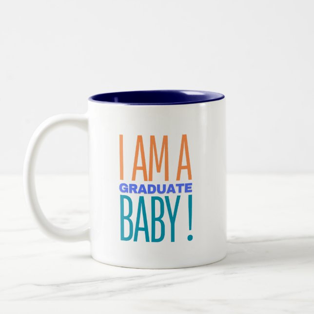Two-tone mug (try different colours) GRADUATE_BABY (Left)