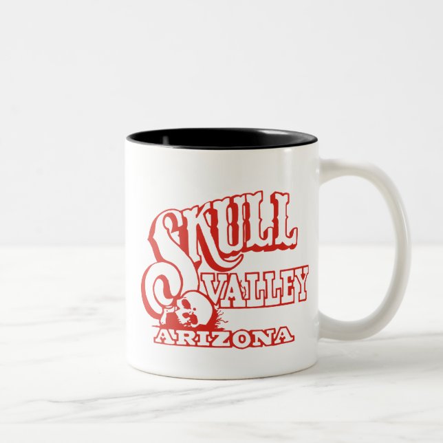 Two Tone Mug w/ Skull Valley, Arizona Logo (Right)
