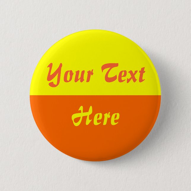Two Tone - Orange Lower Half 6 Cm Round Badge (Front)