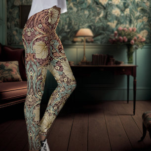 Two-Tone Pimpernel Dusty Pink & Blue Morris Leggings