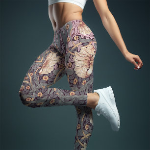Two-Tone Pimpernel Dusty Pink & Grey Blue Morris Leggings