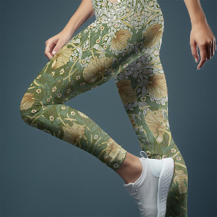 Two-Tone Pimpernel Yellow & Green William Morris Leggings