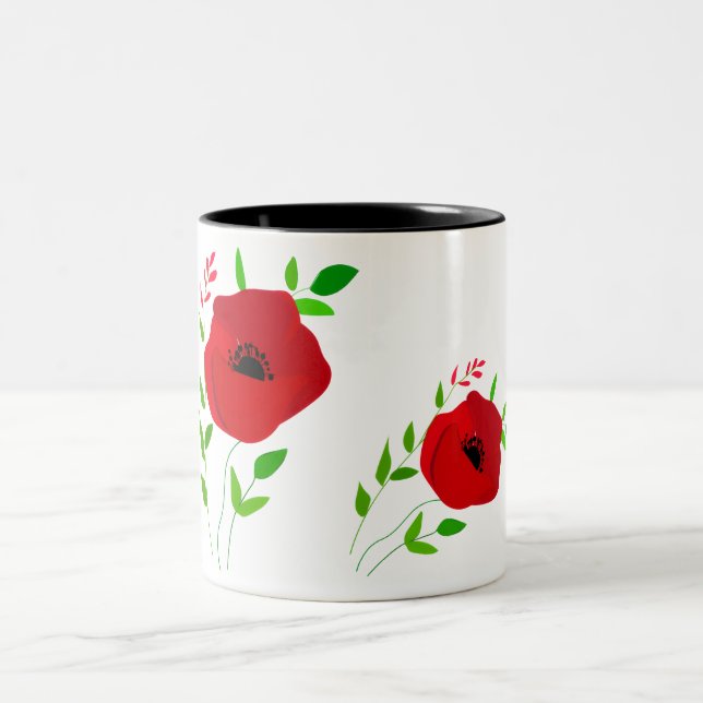 Two-Tone Pomegranate Coffee Mug (Center)