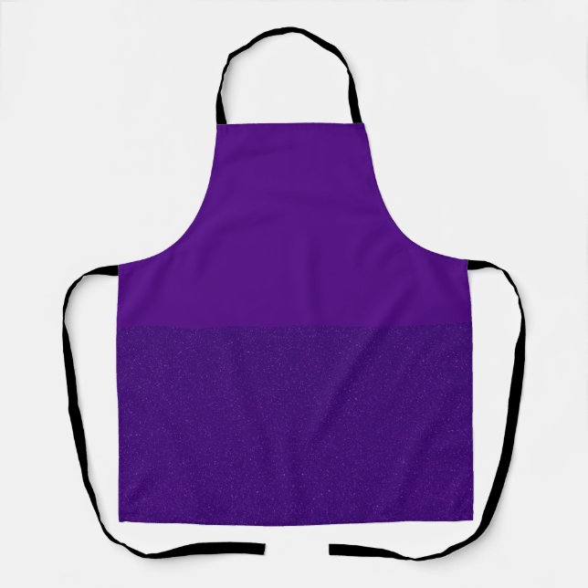 Two-Tone Purple Glitter Apron – Customisable (Front)