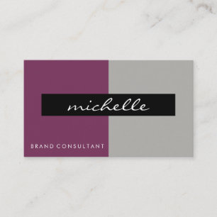 Two Tone Purple / Grey Business Card